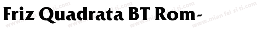 Friz Quadrata BT Rom字体转换
